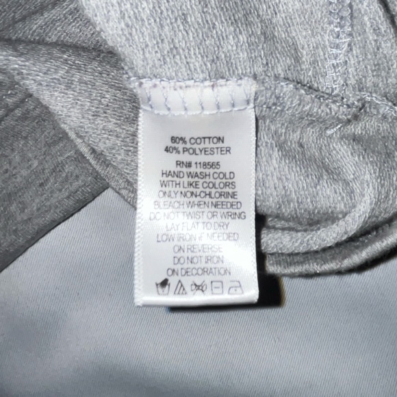 Quacker Factory Jewel Detail Grey Long Sleeve Shirt Size XL - Picture 4 of 7